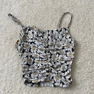 Cute floral urban outfitters tank top with adjustable straps